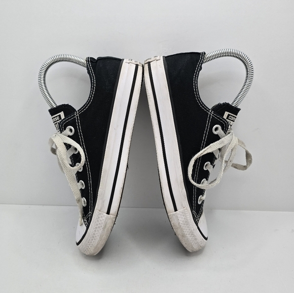 Converse Chuck Taylor All-Stars black canvas distressed low-top sneakers WMS 6 - Picture 10 of 12